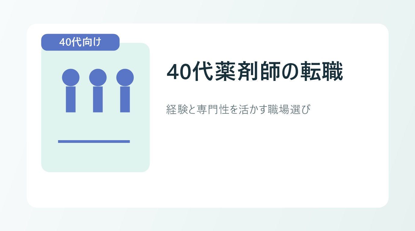40代薬剤師が経験を活かして転職を考えるイメージ