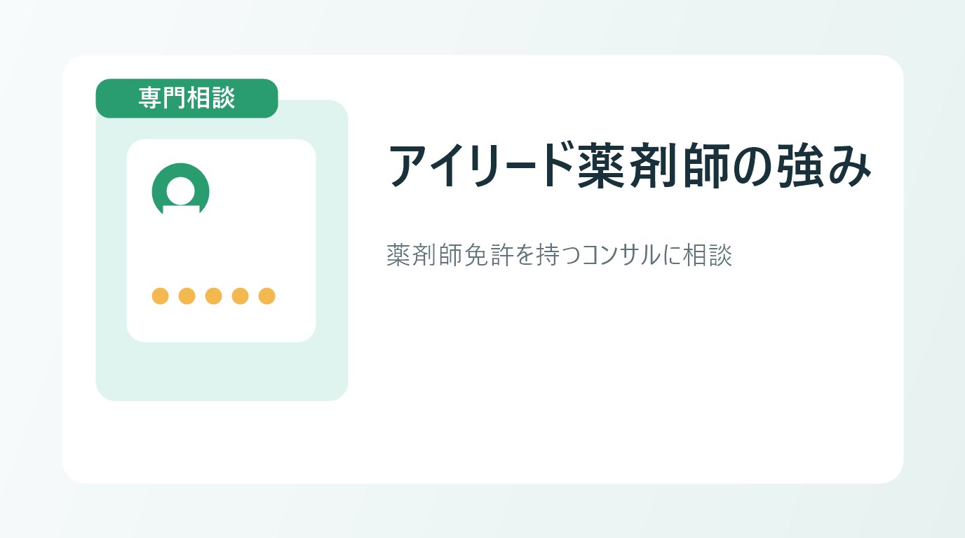 アイリード薬剤師で専門コンサルに相談するイメージ