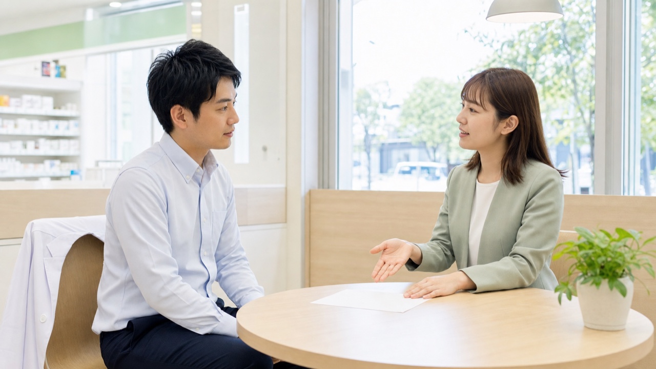 転職について相談する薬剤師とキャリア担当者